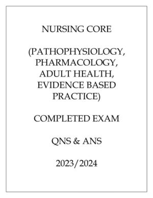 2023-2024 Pathophysiology