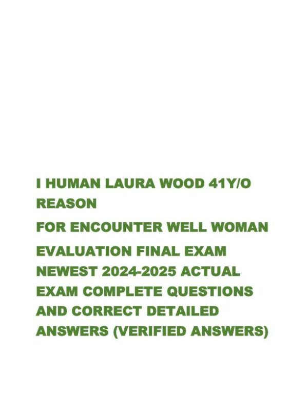 2024-2025 IHuman Final Exam With Answers (27 Solved Questions)