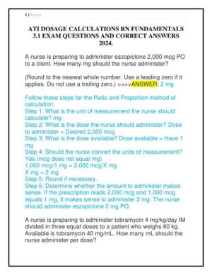 2024 ATI RN Fundamentals of Nursing Practice Exam With Answers (106 Solved Questions)