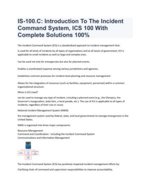 IS-100.C Management Practice Exam With Answers (14 Solved Questions)