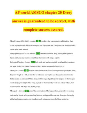 AMSCO Other Language Practice Exam With Answers (22 Solved Questions)